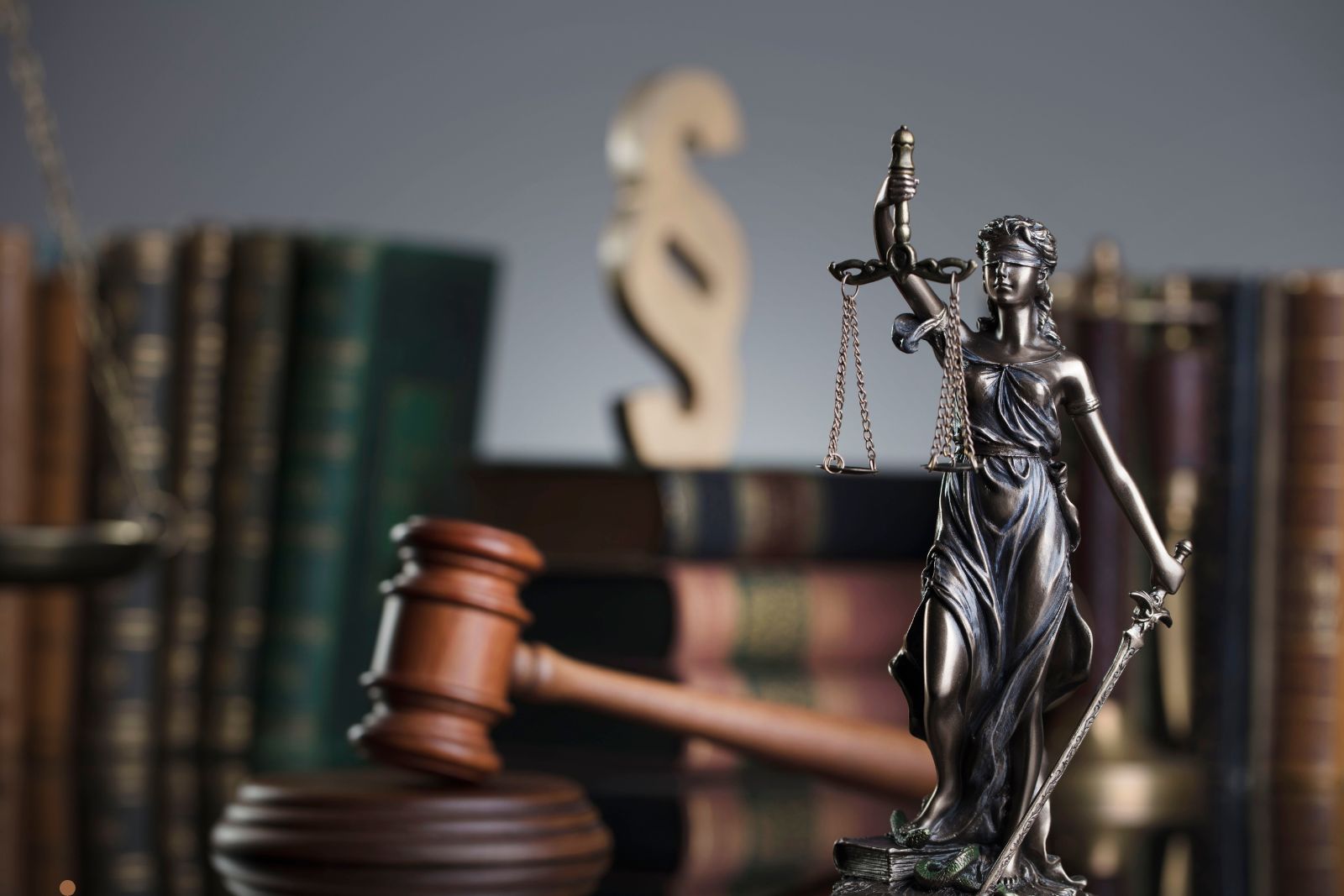 Gavel and legal documents on a desk