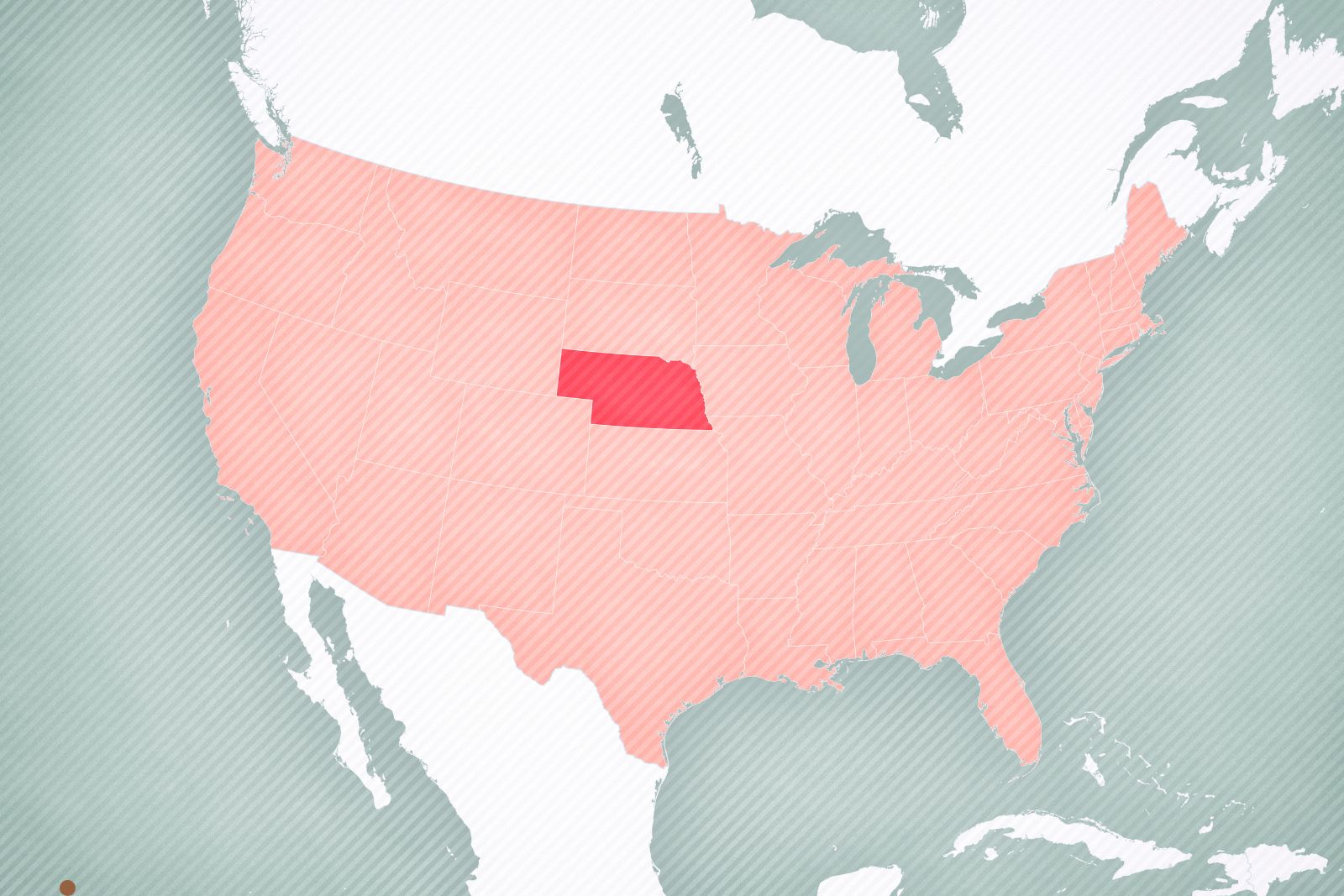 Map of United States showing different time zones